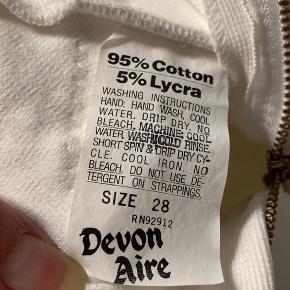 DEVON AIRE Full Seat White Equestrian Riding Breeches. size 28 - Picture 9 of 13